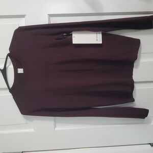 NWT Lululemon Swiftly Relaxed Long Sleeve Sz 0 Black Plum